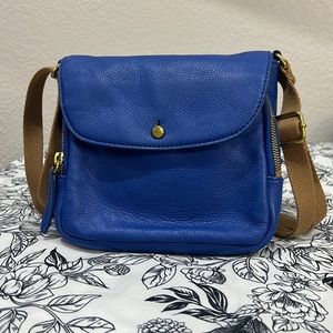Beautiful bright blue J. Crew small purse/crossbody